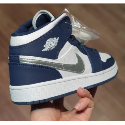 Giày JORDAN Xanh Than Cao Cổ Nam Nữ Bản Đẹp Chuẩn Đế Tàu Full Size