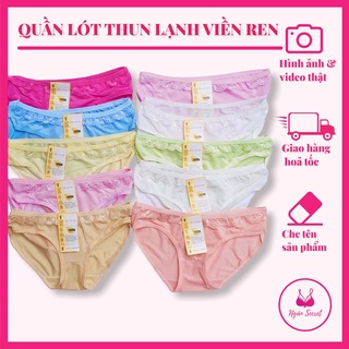 Combo 10 quần lót nữ thun lạnh viền ren 235 <45kg
