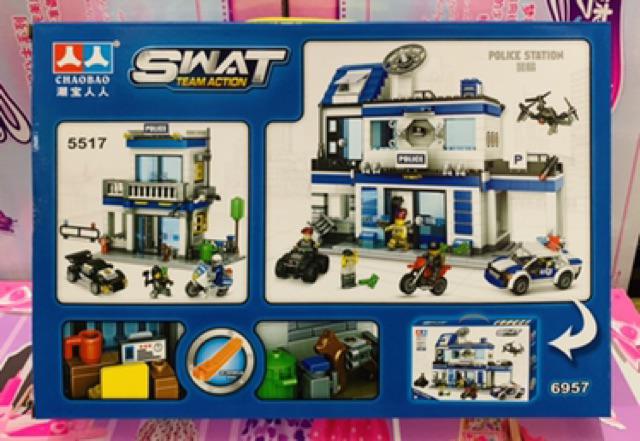 LEGO City Police Xếp Hình Sở Cảnh Sát SWAT POLICE tên cướp và trụ sở thành phố cảnh sát