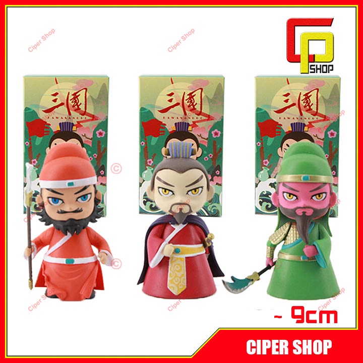 Mô hình Lưu Bị - Quan Vũ - Trương Phi Chibi - Mô hình Tam Quốc - Mini Figure