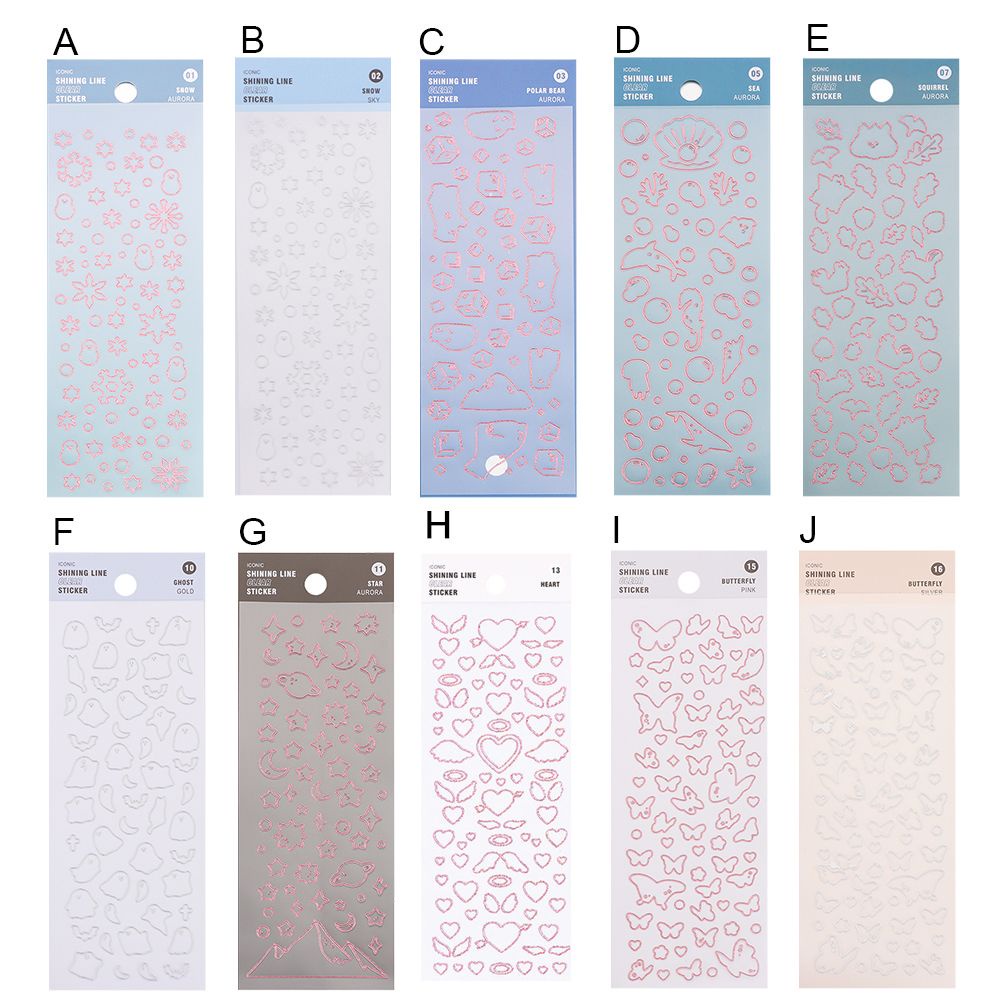 Miếng Dán Trang Trí Móng Tay Màu Trong Suốt Hình Hoạt Hình Dễ Thương DIY