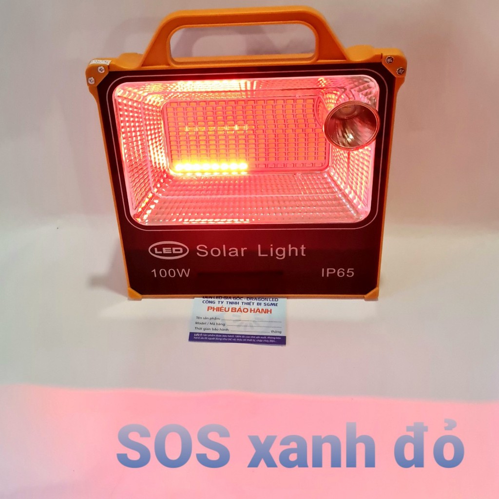HOT - Đèn pha năng lượng mặt trời đa năng xách tay 100w SOS sạc pin điện thoại - Bảo hành 12 tháng 1 đổi 1 chính hãng