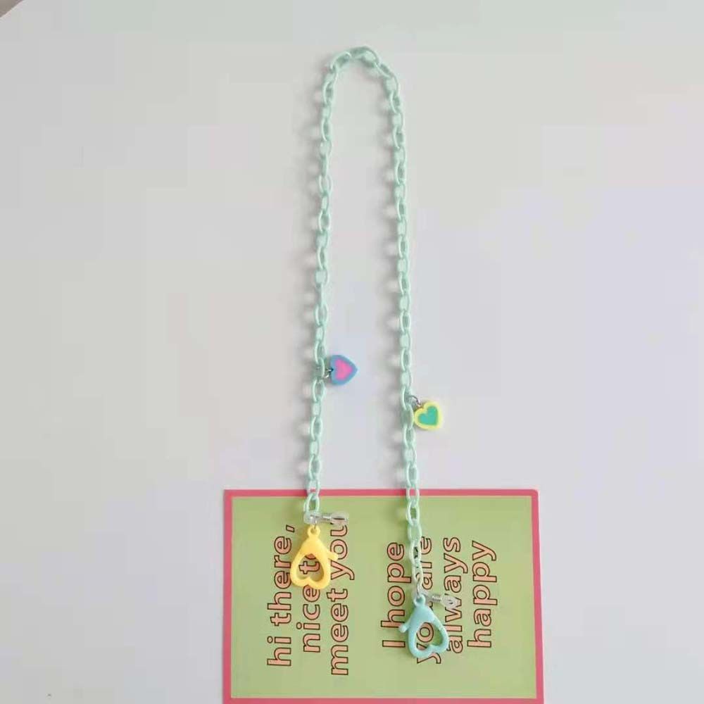 Dây đeo mắt kính/ khẩu trang chống thất lạc bằng acrylic hình trái tim màu kẹo dễ thương