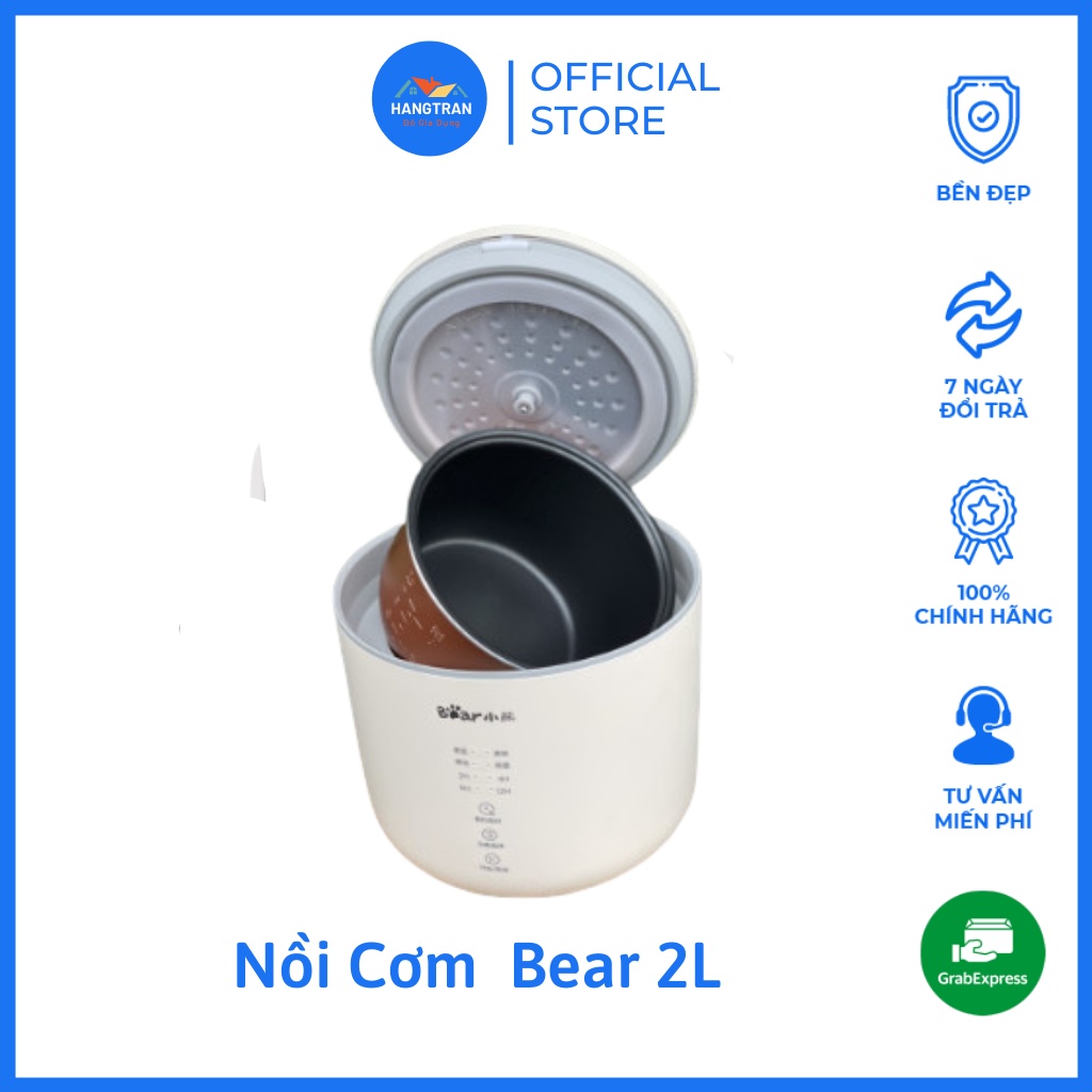 Nồi Cơm Điện Tử Thông Minh Bear 2L Nấu Nhanh- Sỉ Gia Dụng Tran Hang Store