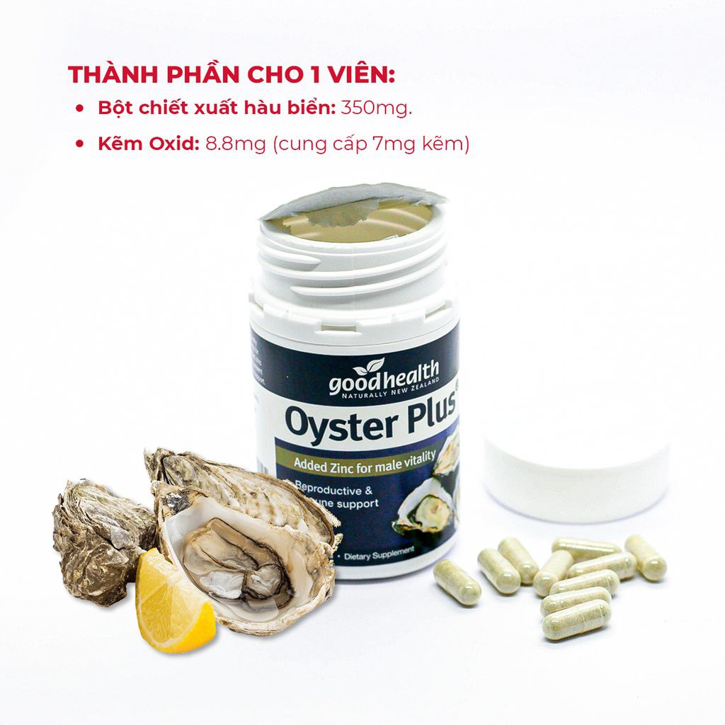 Tinh chất hàu New Zealand Good Health Oyster Plus tăng cường sinh lý nam giới (60 viên/lọ)  | Lalendi Store & Rendi | BigBuy360 - bigbuy360.vn