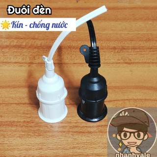 Đuôi đèn chống nước E27 kèm dây điện 10cm