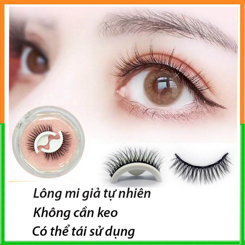 Lông mi giả tự nhiên không cần keo có thể tái sử dụng tự dính 3 giây 30g cho người mới trang điểm