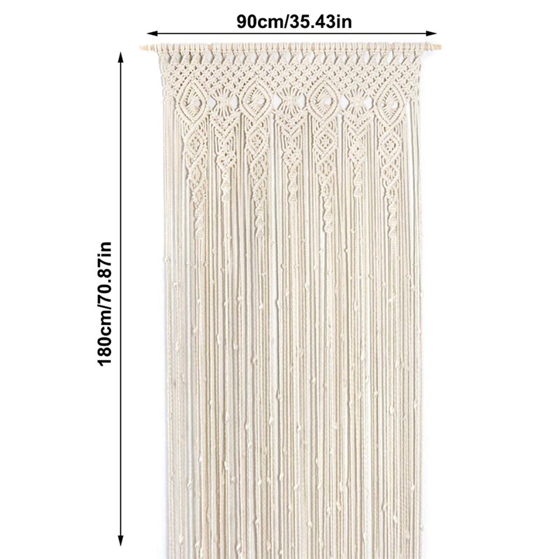 Rèm Macrame Đan Treo Tường Trang Trí Phong Cách Boho