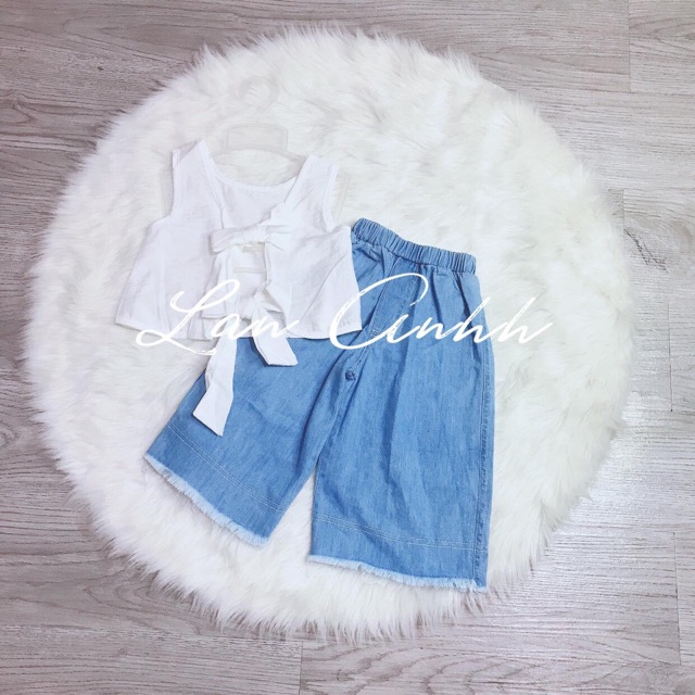 Sét áo đũi kèm bò ống rộng