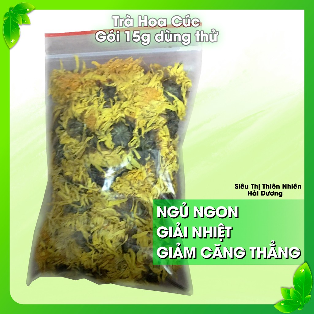 Trà Hoa Cúc gói 15g dùng thử - Ngủ ngon, Giải nhiệt, Giảm căng thẳng - Siêu Thị Thiên Nhiên Hải Dương