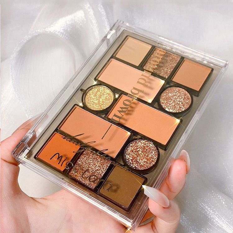 [Hàng mới về] Bảng Phấn Mắt 12 Màu Sắc Hiệu Ứng Lì / Ánh Ngọc Trai Thời Trang