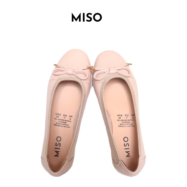 Giày búp bê nữ basic da thật đế thể thao phối nơ M1005 | BigBuy360 - bigbuy360.vn