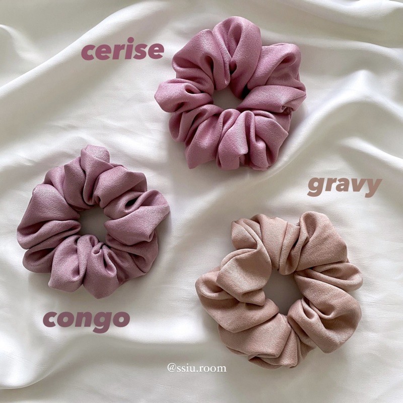 Scrunchies dây cột tóc lụa tuyết nhung | ssiu.room