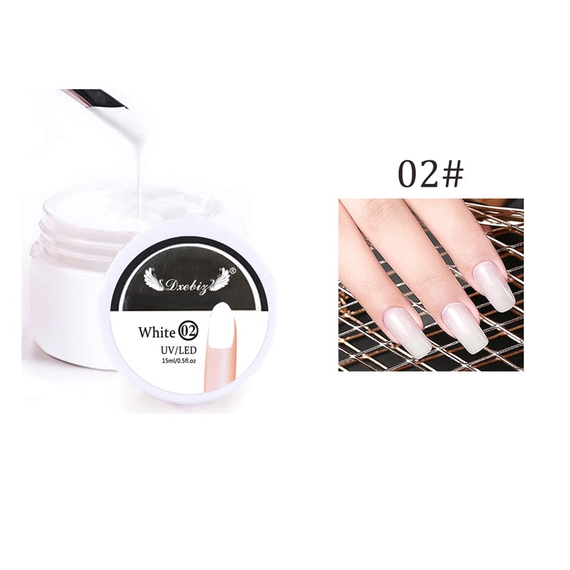 Sơn Móng Tay Gel Màu Trắng Hồng nude Trong Suốt Nhanh Khô