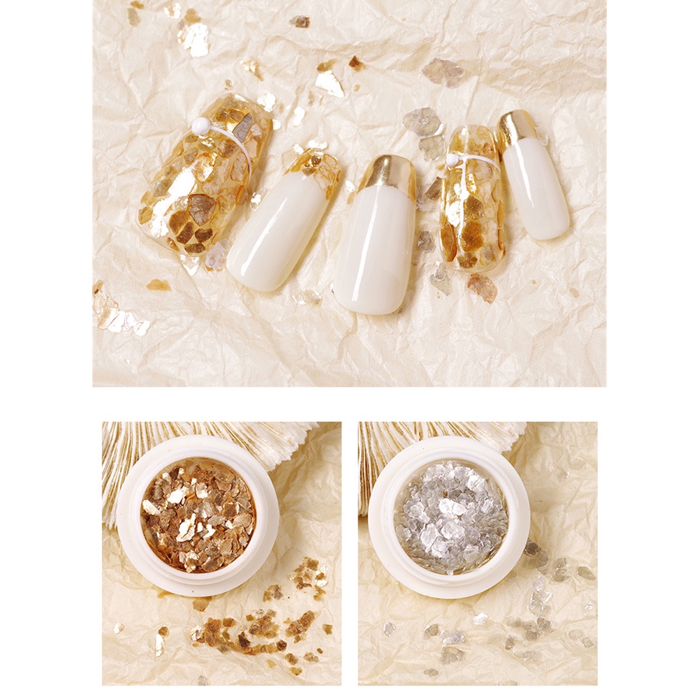 Miếng Dán Trang Trí Móng Tay Nghệ Thuật Bằng Kim Loại Mạ Vàng Đồng Mỏng Độ Bóng Cao