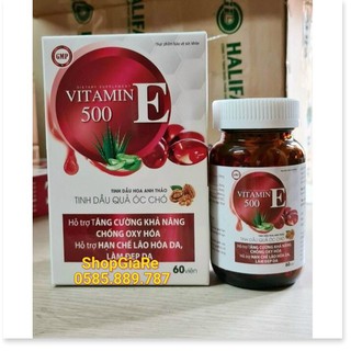 Vitamin E 500, E đỏ tinh dầu quả óc chó, chống oxy hóa, chống lão hóa da, bổ sung vitamin e, sáng da, đẹp da