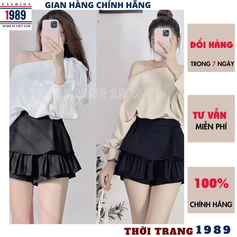 Chân váy xếp ly dưới 2 tầng kiểu dáng hàn quốc ulzzang có quần bên trong lưng cao tennis ngắn dáng xòe -PHƯƠNG VŨ 1989