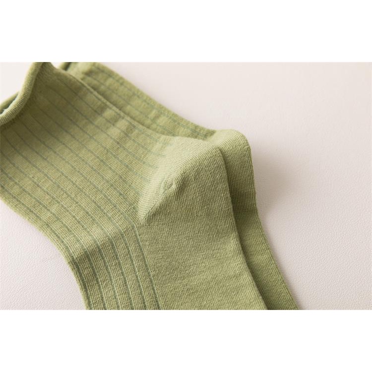 Vớ WAFNHA D483 cotton mỏng thoáng khí màu sắc đơn giản thời trang dành cho nữ