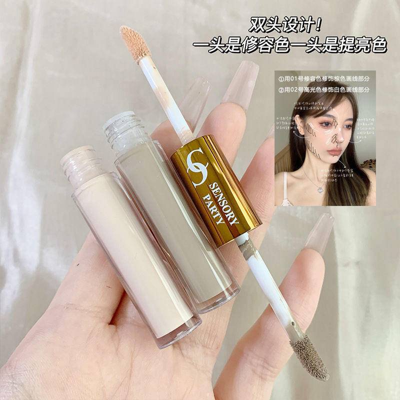 Kem Che Khuyết Điểm Dạng Lỏng Thiết Kế Hai Đầu Lâu Trôi Kiềm Dầu Làm Sáng Da