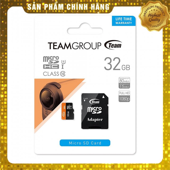 [HÀNG CHÍNH HÃNG] Thẻ nhớ - Micro SD  32G Team  Chính hãng Class 10 | BigBuy360 - bigbuy360.vn