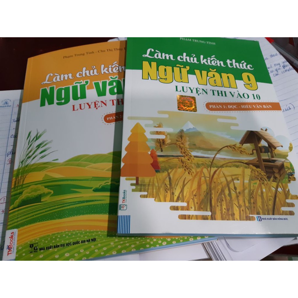 Sách - Combo Làm Chủ Kiến Thức Ngữ Văn 9 Luyện Thi Vào 10 - Phần 1 Đọc Hiểu Văn Bản và Phần 2 Tập Làm Văn