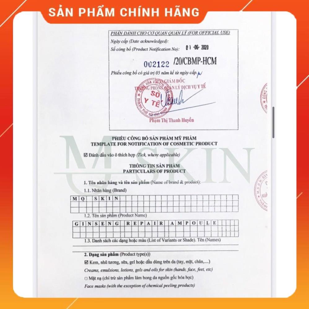 MQ SKIN Korean Ginseng Ampoule - Tinh Chất Serum giúp dưỡng căn bóng da | BigBuy360 - bigbuy360.vn