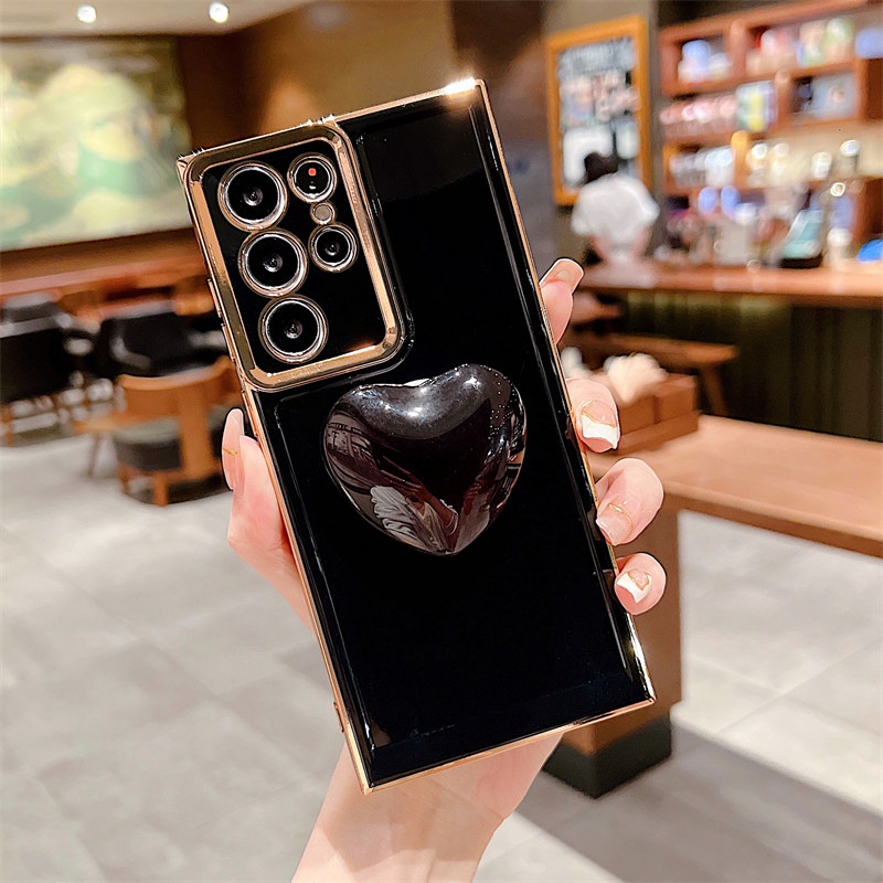 Ốp Điện Thoại Dẻo Kèm Giá Đỡ Nhẫn Sang Trọng Cho Samsung S22 Ultra A53 5G