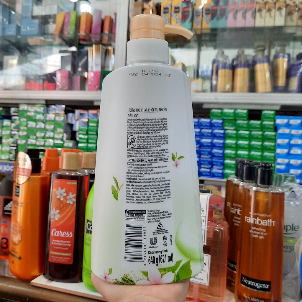 Dầu gội Dove Matcha và Hoa Anh Đào - Dưỡng Tóc Chắc Khỏe Tự Nhiên 640gr