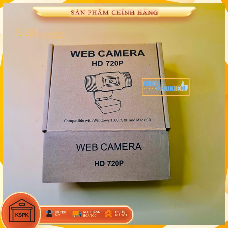 Webcam HỌC ONLINE CHO MÁY TÍNH GIÁ RẺ CÓ MIC KSPK WEBCAM720