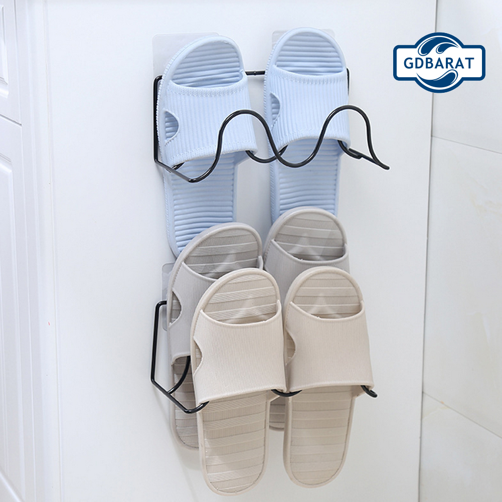 Giá Treo Giày Dép Hai Tầng Gắn Tường Tiện Dụng