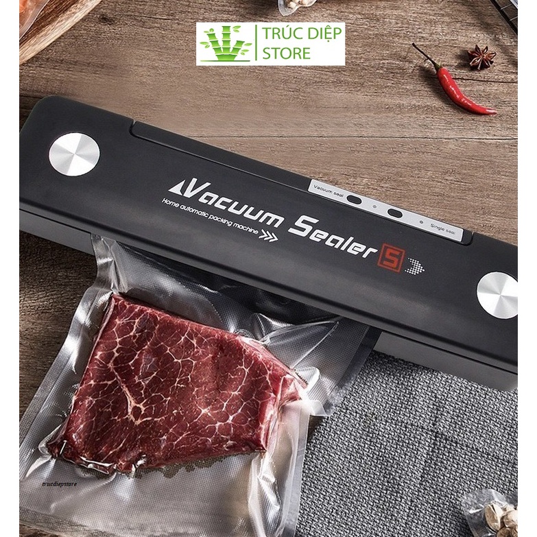 Máy hút chân không mini thực phẩm Vacuum Sealer Model XL-2021 BẢN TIẾNG ANH , hàn miệng túi tự động - Tặng 20 túi hút