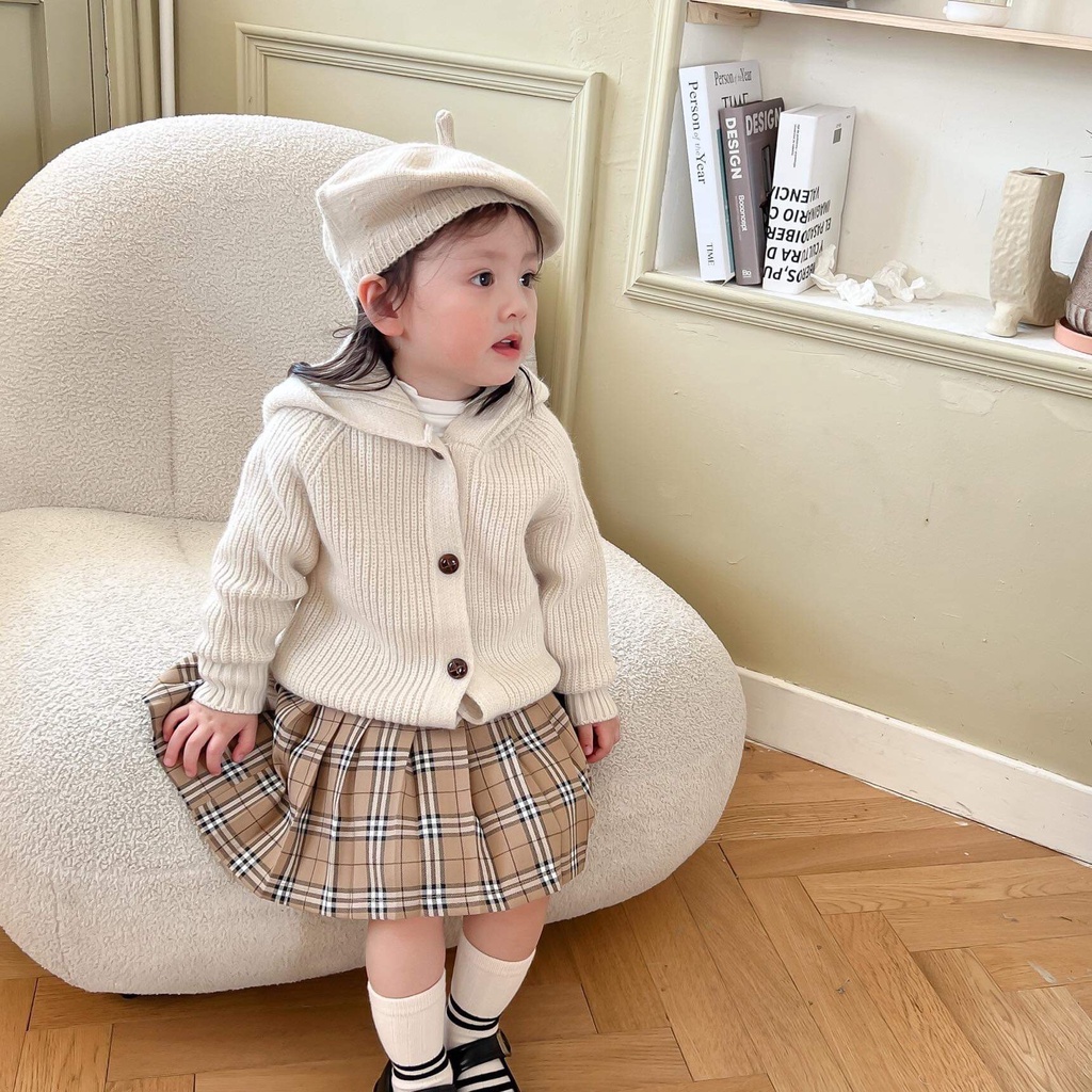 Áo len cardigan cho bé, áo khoác len bé trai bé gái thanh hằng baby 11kg đến 28kg