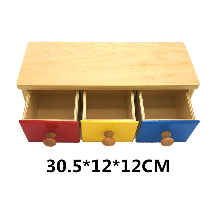 MS13 - Hộp màu 3 ngăn - Giáo cụ Montessori 0-3 tuổi