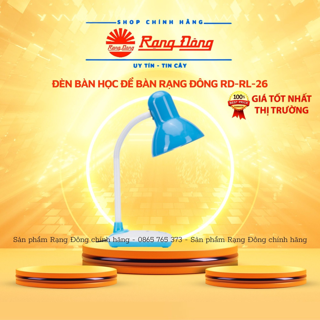Đèn học để bàn RẠNG ĐÔNG chống cận, đèn bàn RL-26 5W, ánh sáng trắng, sáng vàng