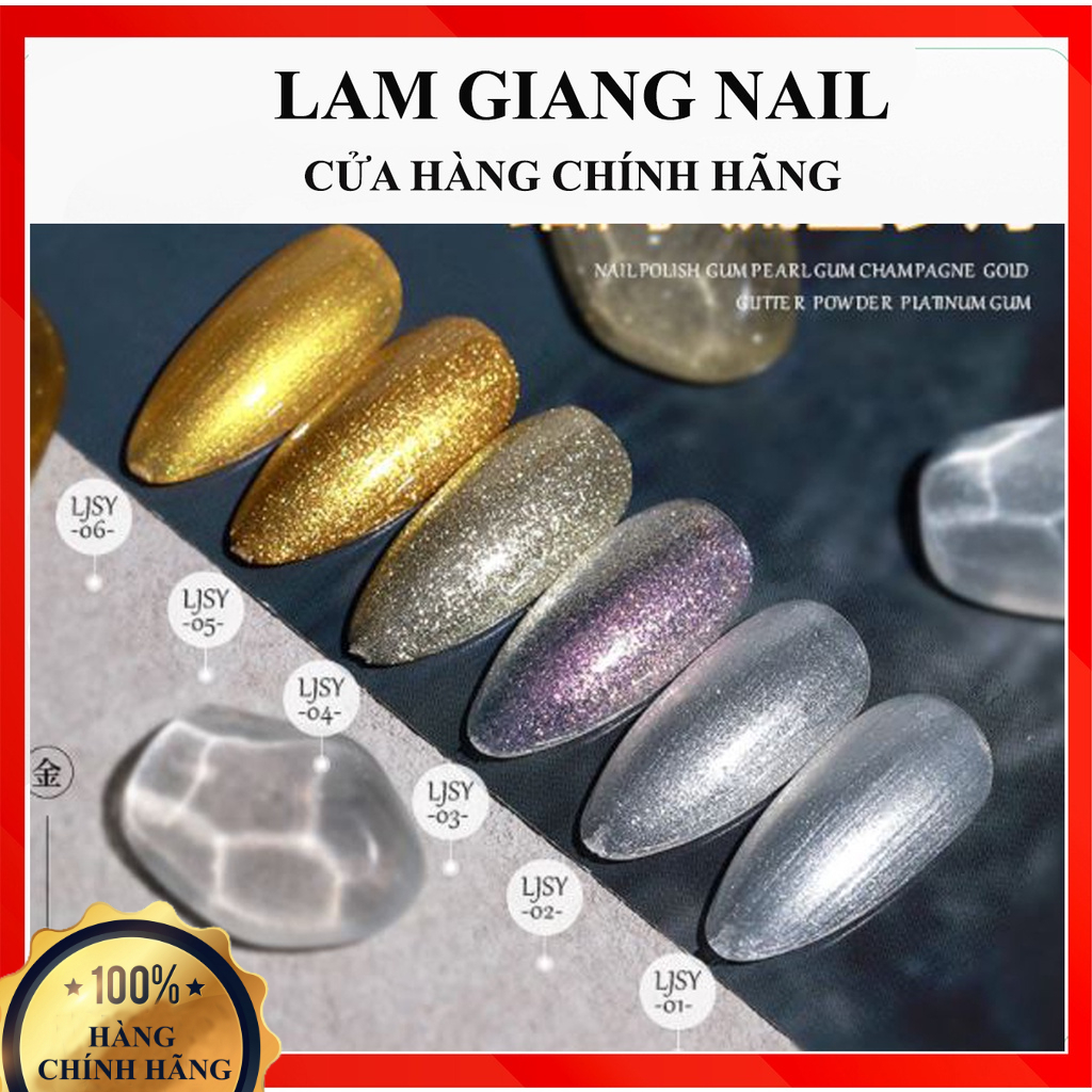 Sơn gel AS nhũ vàng bạc 6 màu 15ml chọn lẻ LJSY