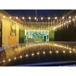 ĐÈN LED RÈM TRANG TRÍ 6M, 24 SỢI Ánh sáng vàng