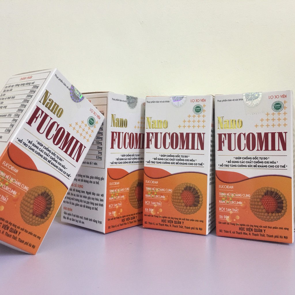Combo  Nano Fucomin Học Viện Quân Y- Hỗ Trợ Điều Trị Trị Xạ