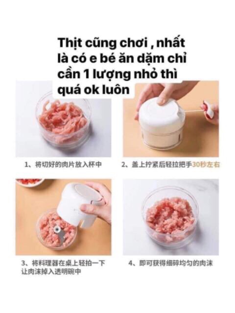 Dụng cụ xay tỏi , thịt , thực phẩm bằng tay đa năng