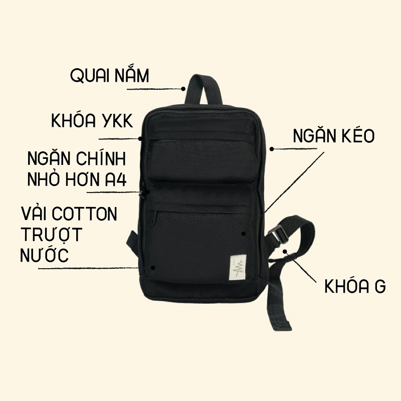 Túi đeo chéo ĐẬM BNS - XÍU LIGHT (4 màu)