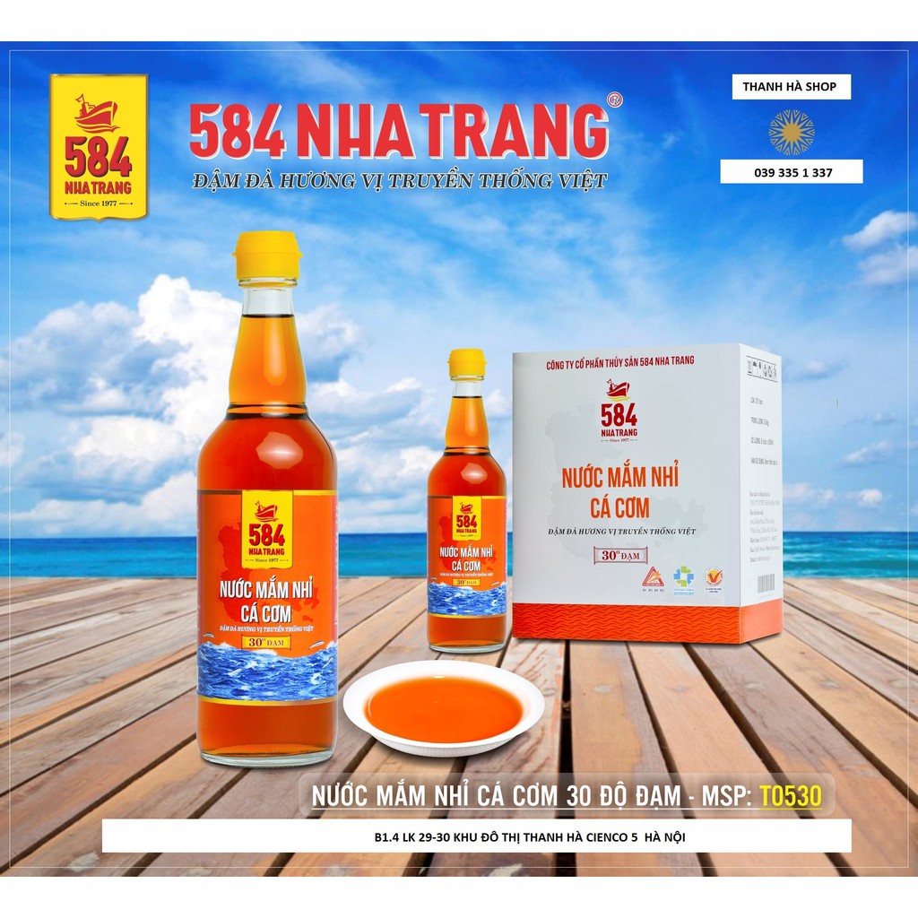 Nước mắm 584 Nha Trang loại 30 đạm