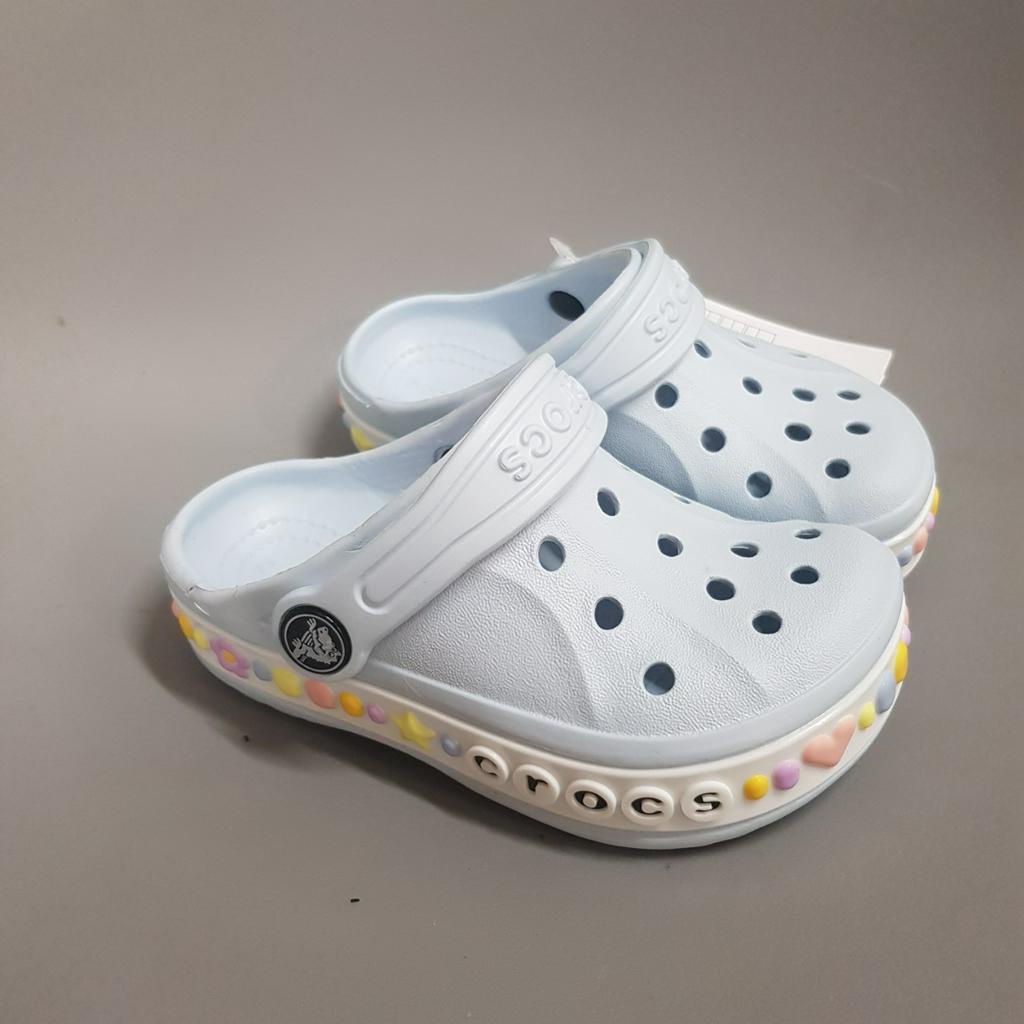 (Tặng 12 Sticker) Dép Sục Crocs Baya Cho Bé Trai Gái . Sản Phẩm Cao Cấp, Nhựa Không Mùi . Trống Trơn Trượt.