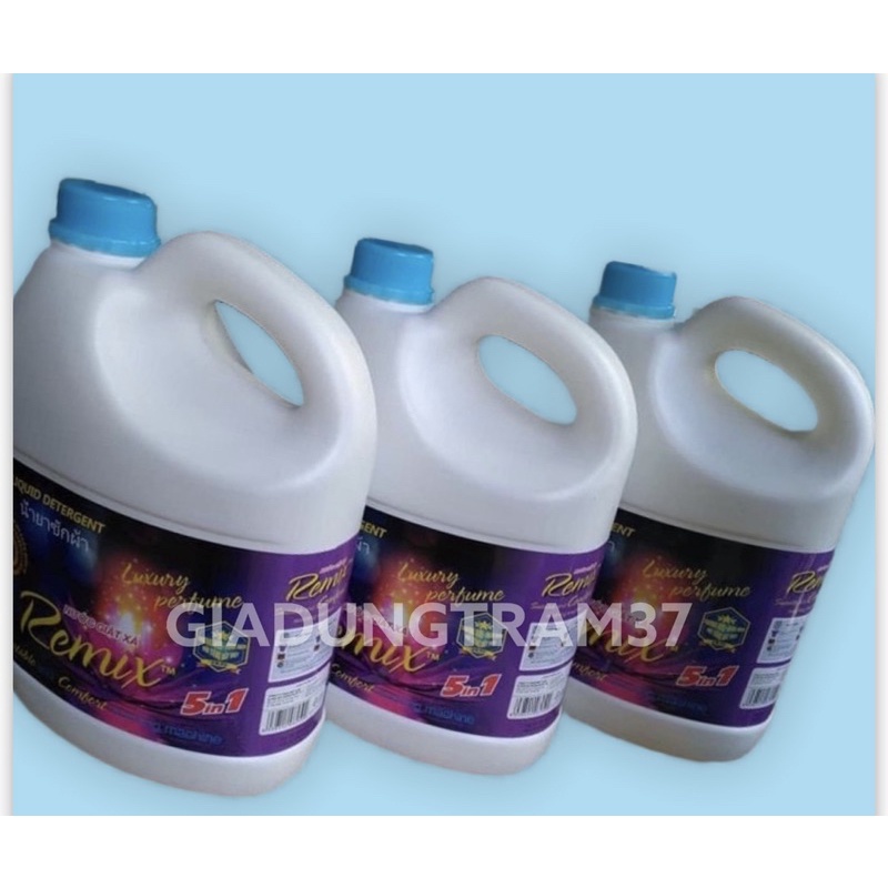 Nước Giặt Xả Remix 3600ml 5In1 -  ReMix Hương Comfor Siêu Thơm, Siêu Sạch, Siêu Đậm Đặc