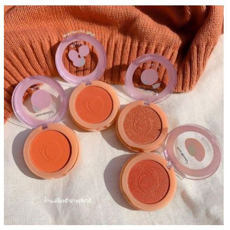 Phấn Má Trái Đào Kiss Beauty Tông Cam Fruit Blush - Tặng kèm cọ | BigBuy360 - bigbuy360.vn