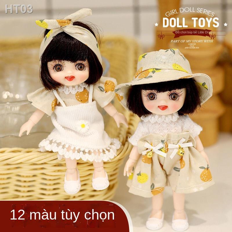 ❀☃┋Trẻ em búp bê mô phỏng có khớp thể di chuyển được váy công chúa đồ chơi tinh tế xe đẩy hộp đóng gói cô gái bộ quà
