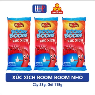 Date mới nhất 2022- Xúc Xích Tiệt Trùng Vissan Boom Boom Gói 23g ( 5 cây 1 gói 115g)