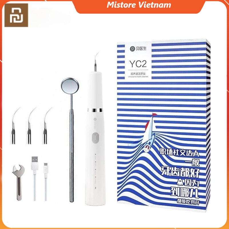 Máy cạo vôi răng Điện siêu âm cầm tay Xiaomi DR.BEI YC2 chuyên dụng cho nha khoa sử dụng tại nhà