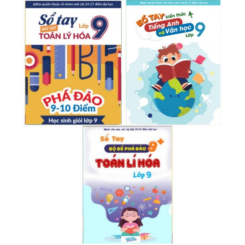 combo 3 cuốn sổ tay lớp 9