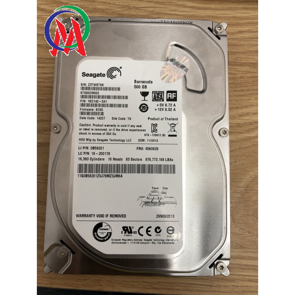 HDD 500gb bh 12T tặng kèm cáp sata