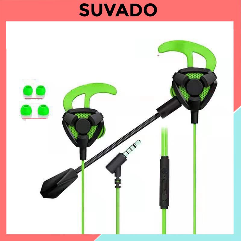 Tai nghe nhét tai có dây gaming mic rời Chuyên game G9 cho điện thoại máy tính micro nối dài chuẩn nhịp SUVADO