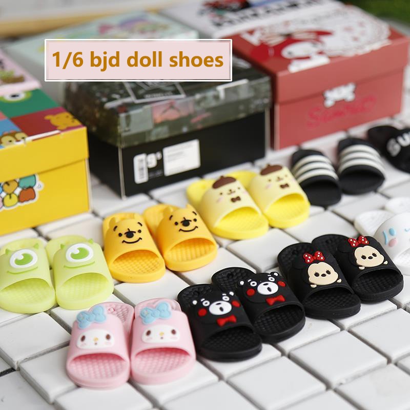 Giày Búp Bê bjd 5.5x2cm Tỉ Lệ 1 / 6 Xinh Xắn